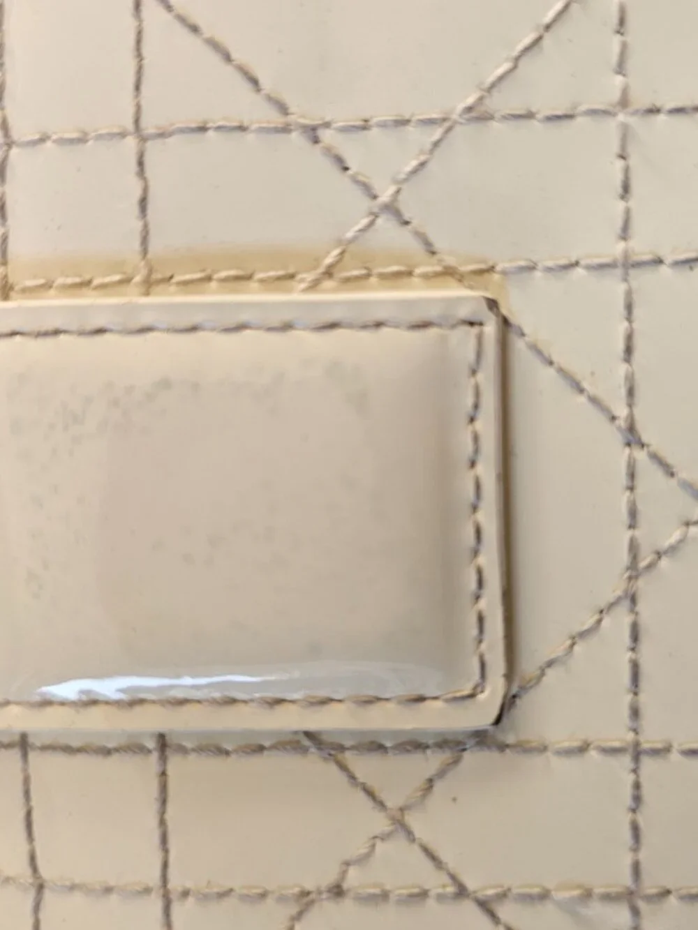 DIOR Cannage Quilted Patent Leather Continental Wallet Box, Dust Bag & Authentic